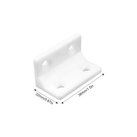 40PCS Right Angle Brackets, Angle Brackets, Plastic Corner Brackets,90 Degree Right Angle Bracket L Brackets Suitable for Wood Furniture Cabinet