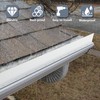 Flamorrow 4 Pack Aluminum Gutter Valley Splash Guards, Rainwater Roofing