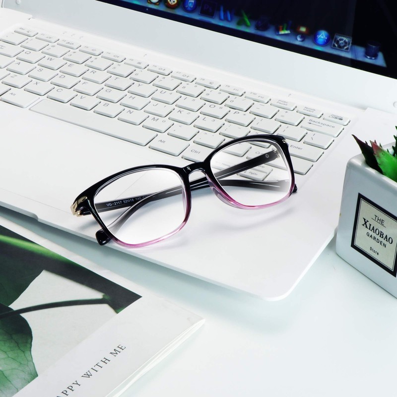 VisionGlobal Blue Light Blocking Glasses for Women/Men, Anti Eyestrain, Computer