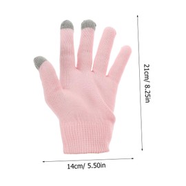 Baluue 1 Pair Warmers Moisturizing Heated Gloves Anti UV Gloves Touch Mens Gloves Thermal Cream Cotton Gloves Oven Masks Manicure Peel Exfoliating Shower Gloves Hydrating Hand Gel Pink