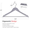 Quality Wooden Hangers - Slightly Curved Hanger Set of 10-Pack