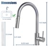 HOTIS Kitchen Sink Faucet Brushed Nickel with Pull Down Sprayer,