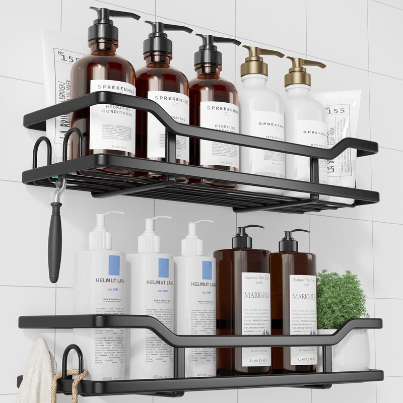 Kitsure Shower Caddy - 2 Pack, No Drilling Shower Organizer