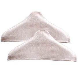 2Pcs Linen Non-Slip Hanger Cloth Cover Hanger Cover Clothes Hanger Dust Cover for Clothing Store and Home Use, Beige