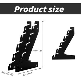 Hat Rack Organiser Hat Holder - Hat Rack Holds 5 Hats Wall Mount Acrylic with Screw for Baseball Caps Baseball Cap in Living Rooms Bedrooms Wardrobes Cupboards Black