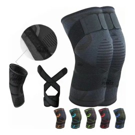 1 Par Rodilleras Elásticas Deportivas Compresion Para Gym                                                                                             