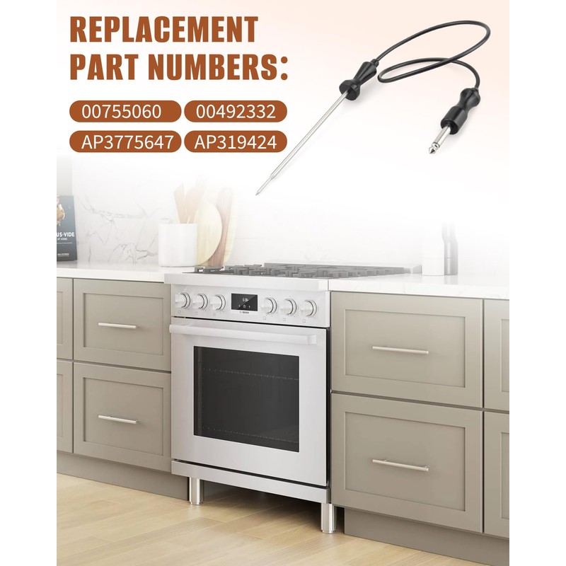 ULXIOM 00755060 Oven Meat Probe Fits for Wolf Temperature Thermometer