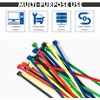 KafTon Pack of 100 Yellow Cable Zip Ties, UL Nylon,