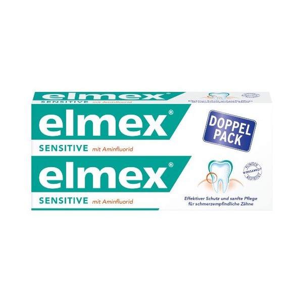 Elmex Sensitive Toothpaste Double Pack of 2 (4 x 75 ml)