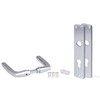 Alberts 215668 Door Handle for Mortice Locks Aluminium Anodised Silver