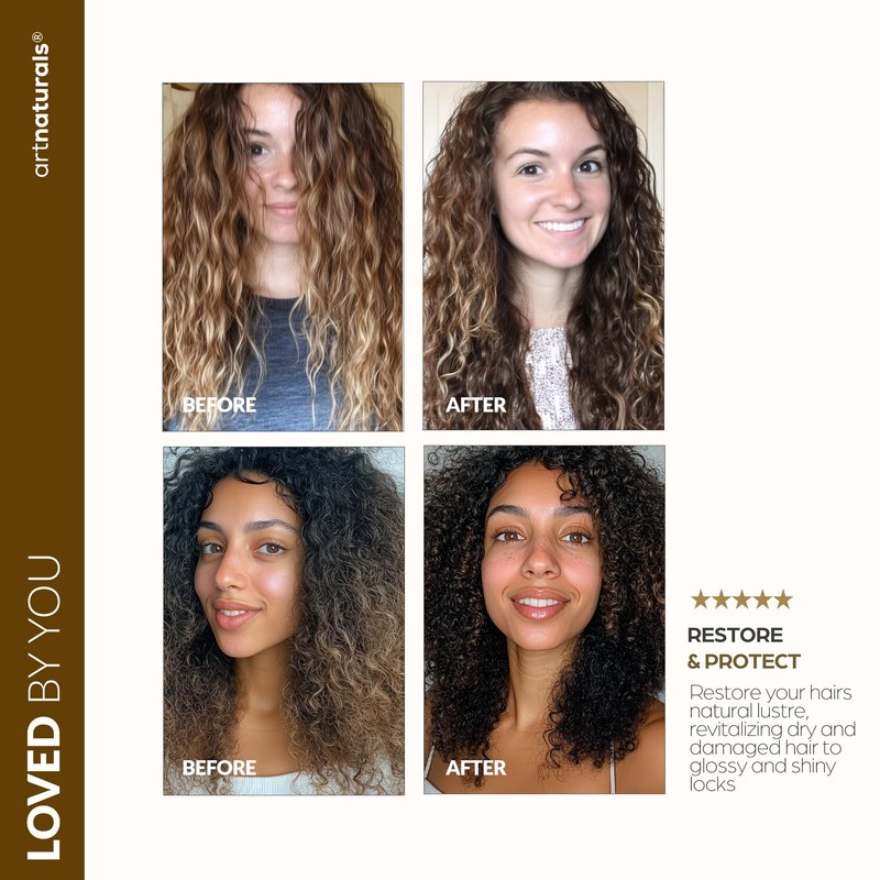 Artnaturals Argan Hair Mask Conditioner + Satin Bonnet Set -