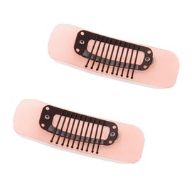 Adelance Fontaine AD&F One-Touch Stopper, Seal Type, Set of 2, Clear Wig Clip, Pin Clasp, Resin, Made in Japan