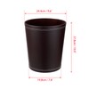 Sumnacon Round Leather Waste Basket,Small Classic PU Trash Garbage Can