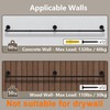 Crehomfy Industrial Pipe Clothes Rack with 3 S-shaped Hooks, 72’'L