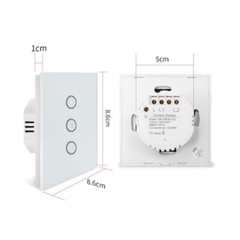 ZigBee Roller Shutter Switch, UseeLink Alexa Roller Shutter Switch, Smart Blinds Switch with Touch Panel Compatible with Alexa and Google Home, App Controllable and Timer Function, Requires Tuya