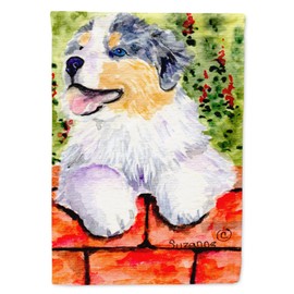Caroline's Treasures SS8849GF Australian Shepherd Garden Flag Mailbox Flag Decorative Yard Flag Banner Outside Patio Artwork Yard Flower Beds, Garden Size, Multicolor