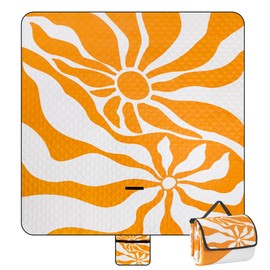 Picnic Blankets Waterproof Sandproof ,79''*79'' Large Washable Soft and Comfortable Outdoor Beach Blanket, Foldable Portable Picnic Mat Beach Vacation Essentials for Camping, Park, Lawn and Wedding