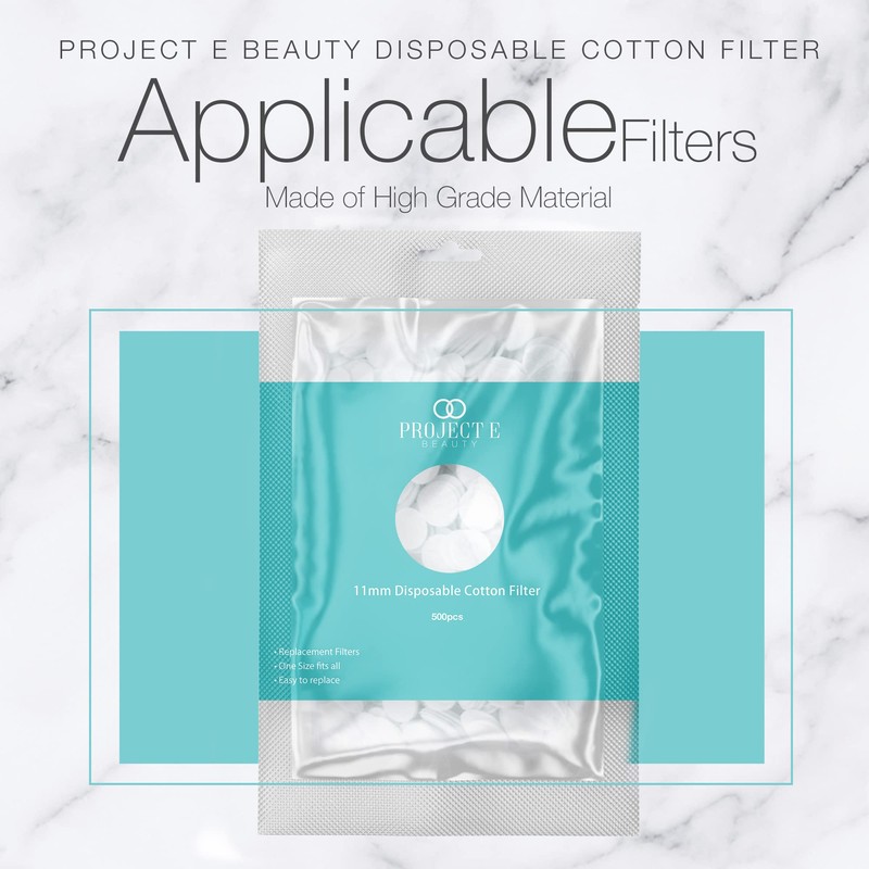 500pcs Cotton Filter (11mm) by Project E Beauty | Microdermabrasion