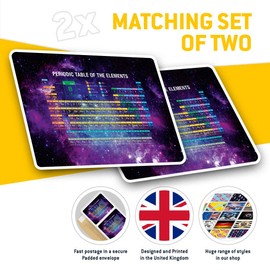 Rectangle Stickers (Set of 2) 10cm - Space Periodic Table Science Chemistry Fun Decals for Laptops,Tablets,Luggage,Scrap Booking,Fridges, #8363
