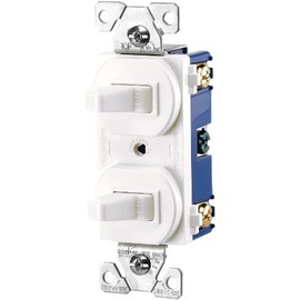 Eaton 271W-BOX 15-Amps 120/277V Traditional Heavy Duty Grade Two Single-Pole Switches, White