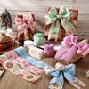 Suncalla 6 Roll 30 Yards Pastel Christmas Ribbon Wired 2.5