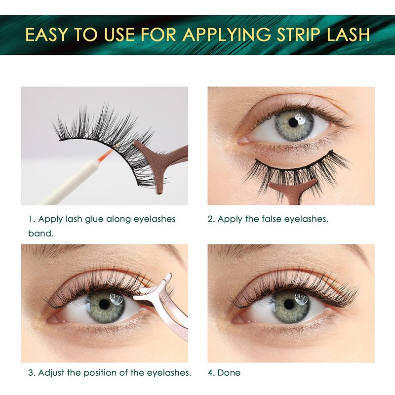 Lanciley Eyelash Glue Clear & Black 3g*2 0.1oz Strong Hold