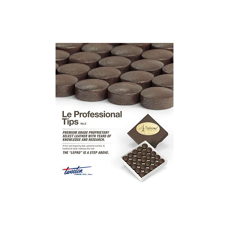 Tweeten Le Pro Billiard Pool Cue Tips - 13 mm,