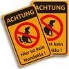 Achtung! Hier ist kein Hundeklo Sign, 20 x 30 cm,