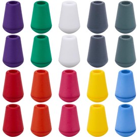 GORGECRAFT 100Pcs 10 Colors Plastic Bell Stopper Cord Ends Bell End Stopper with Lid Colorful Plastic Toggle Clips for Backpack Drawstrings Lanyard Accessories, 4.5mm Hole