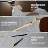 LINVO Polarized Sunglasses Men Premium Al-Mg Frame Classic Square Military