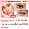 Lash Clusters DIY Eyelash Extensions 124 PCS Clusters Lashes 10-14mm