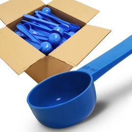 25pc Box, RE-GEN 10ml Reusable Long Handle Plastic Measuring Spoon Scoops Dosing Spoons | Ideal for Liquids, Powders, Granules, Home, Kitchen, Catering, Healthcare, Fitness