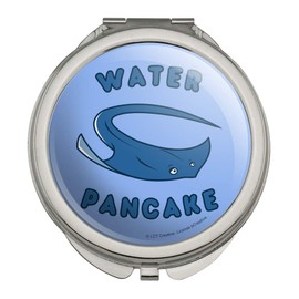 Water Pancake Stingray Funny Humor Compact Travel Purse Handbag Makeup Mirror