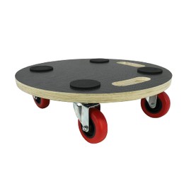 Shepherd Hardware Move-It 3363 Premier 15-Inch Round Wood Platform Dolly, 530-lb Load Rating