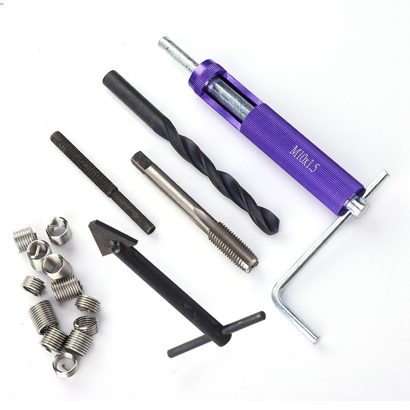 M10 x 1.25 Thread Repair Insert Kit 12PCS Screw Sleeve