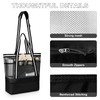 WOOMADA Beach Tote Bag With Cooler, Large Mesh Beach Bags