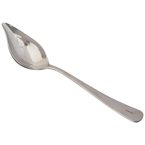 Mercer Culinary M35142 Saucier Spoon with Tapered Spout, 8-1/2-Inch, Stainless Steel, Silver