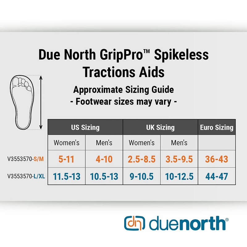 Due North GripPro Spikeless Ice Cleats - Perfect for Transitioning