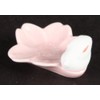 Hasami Ware 73359 Sakura Rabbit Flower Chopsticks Holder, Peach