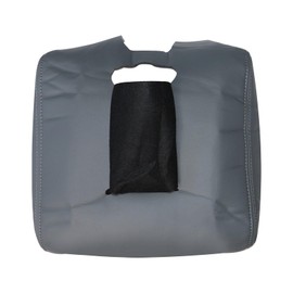 FZJDSD Dark Gray Leather Auto Center Console Leather Lid Replacement Armrest CoverCompatible with Chevy Silverado 2014-2018 Compatible with GMC Sierra 2014 2015 2016 2017 2018 Double French Stitching