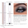 LOKFAR Cream Eye-Shadow Stick, Waterproof Cream Eyeshadow Pen Rotatable Creamy