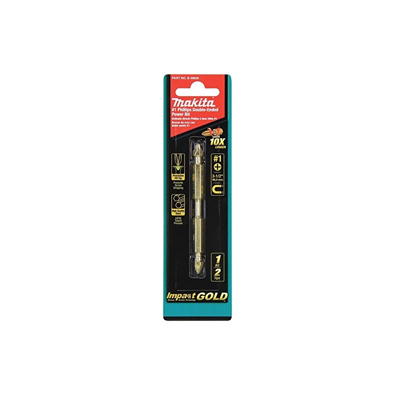 Makita B-39609 Impact Gold #1 (3-1/2") Phillips Double-Ended Power Bit