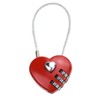 Red Heart Combination Padlock Heart 2ea