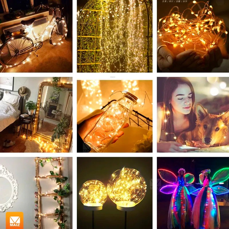 Maíz Serie Luces Led Alambre Decorativas Dormitorio Navideñas 2m