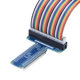 Eboxer For Raspberry Pi GPIO Beadboard Kit with T Type Expansion Board+40 pin Jumper Wires Ribbon Flat Cable for Raspberry Pi 1B+/ 2B/ 3B