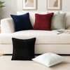 OTOSTAR Soft Corduroy Throw Pillow Covers with Splicing Set of