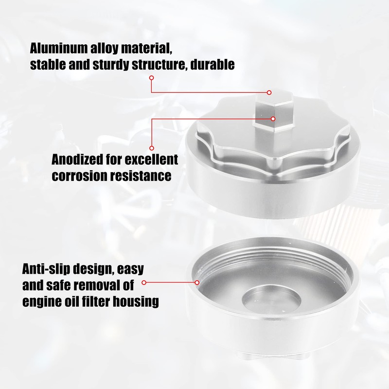 X AUTOHAUX Aluminum Fuel Filter Housing Cap Cover for Dodge