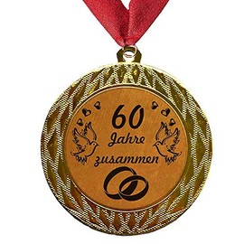 Larius Group Medal Orden 60 Years Together or Your Desired Text Diamond Wedding or Your Desired Text, Metal