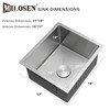 MILOSEN Bar Sink Undermount 17×19 Inch, Wet Bar Prep Kitchen