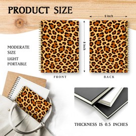 XKZGSZB Leopard Print，Notebook for Vintage，Funny Cool Cheetah Notebooks for Work，Funny Spiral Notebooks With 160 Pages，Vintage Leopard skin，Cheetah Print,Leopard Print Gifts for Women Journal